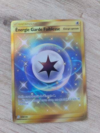 Carte pokemon Gold  Énergie Garde faiblesse 258/236 Harmonie Des Esprits