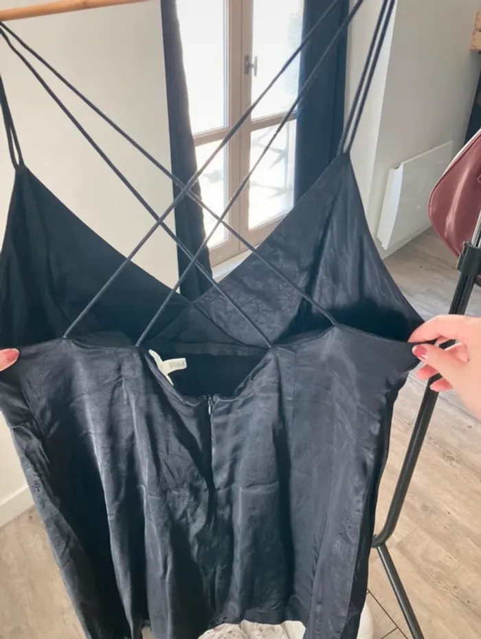 Robe noire satinée H&M - photo numéro 2
