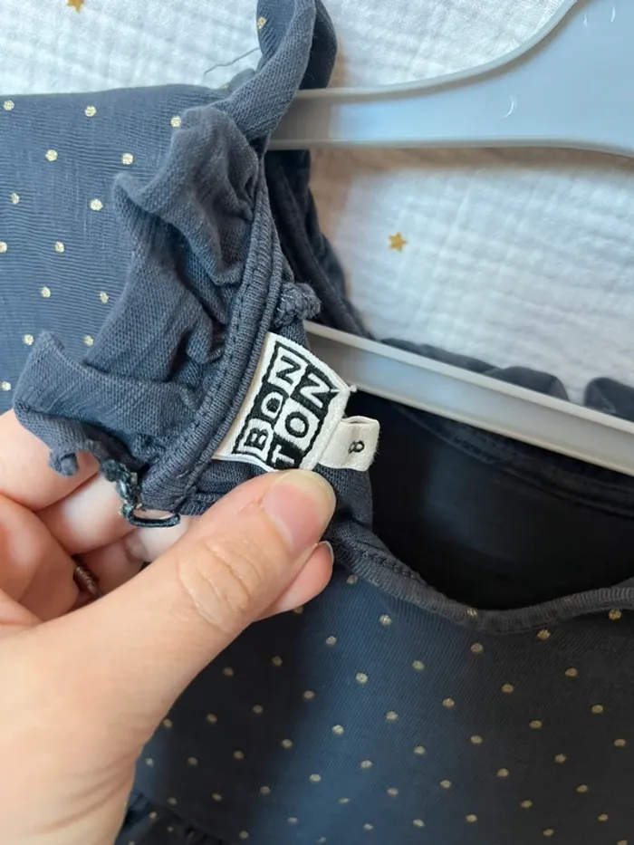 Robe Bonton Fille 8 Ans – Pois dorés - photo numéro 6