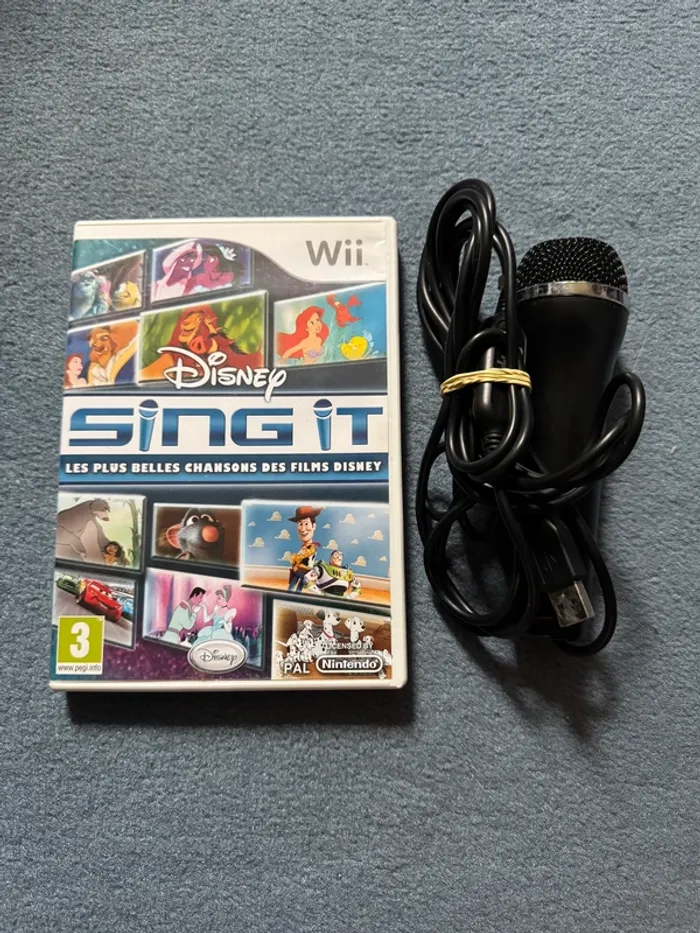 Disney Sing It + Micro - Les plus belles chansons Disney - Wii / Wii U - Très bon état