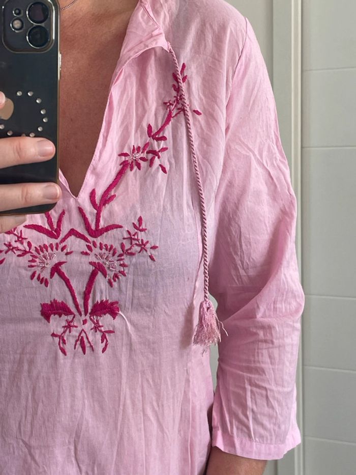 Jolie robe de plage rose ample 42 - photo numéro 4
