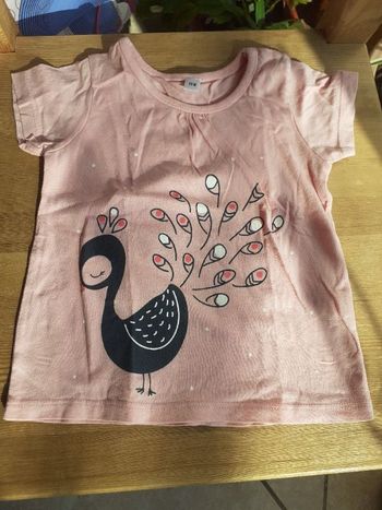 2 tee shirts oiseaux