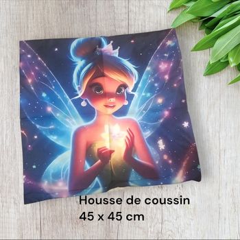 Housse de coussin la fée clochette disney