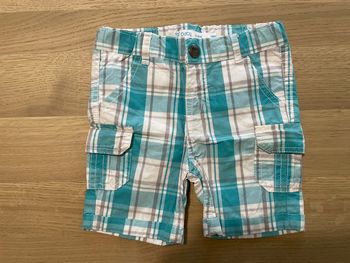 Short blanc et turquoise gémo 18 mois