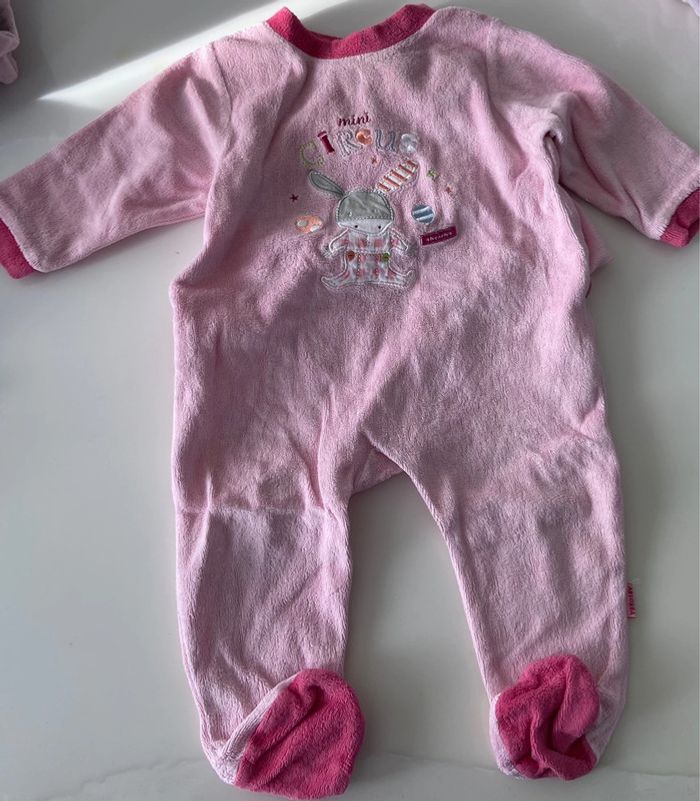 Pyjama velours épais bébé fille absorba 9 mois 71 cm