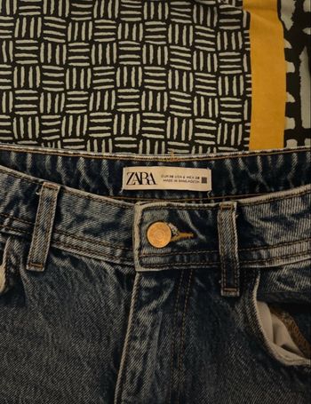 jean zara droit bleu foncé 