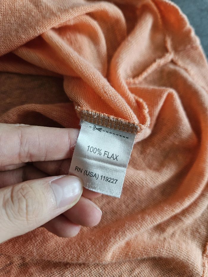 T-shirt débardeur en lin femme - Taille L / 40 - Massimo Dutti - Saumon corail - photo numéro 6