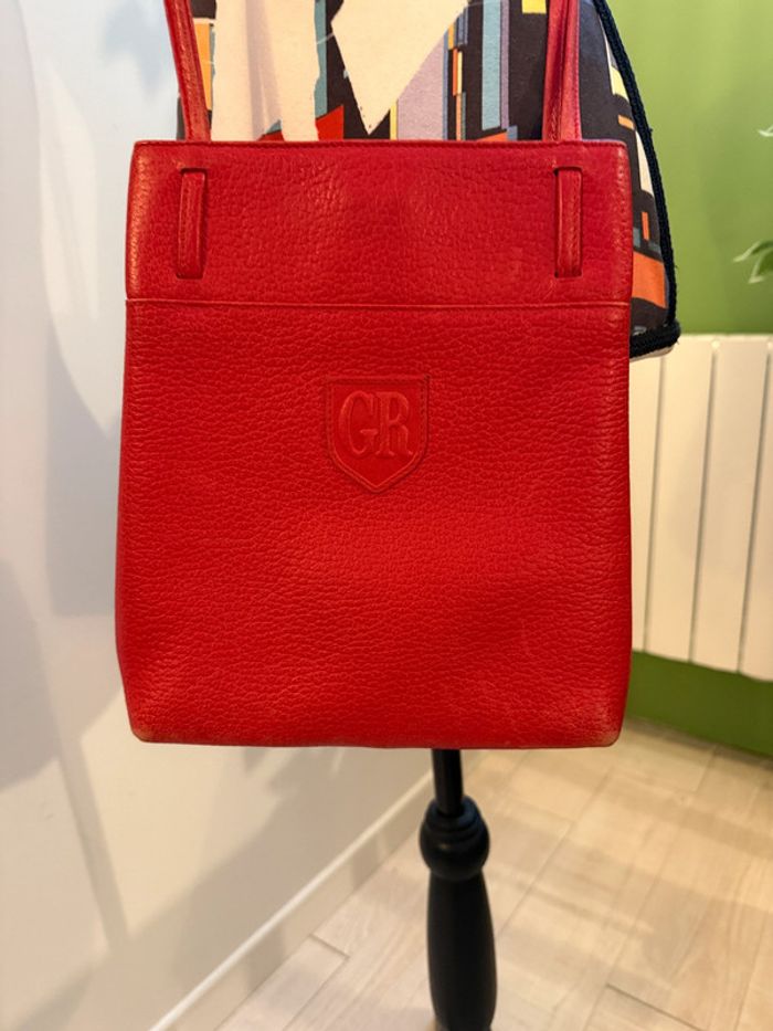 Sac à bandoulière en cuir vintage Georges Rech - photo numéro 2