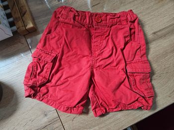 Short rouge bébé garçon 18 mois obaïbi