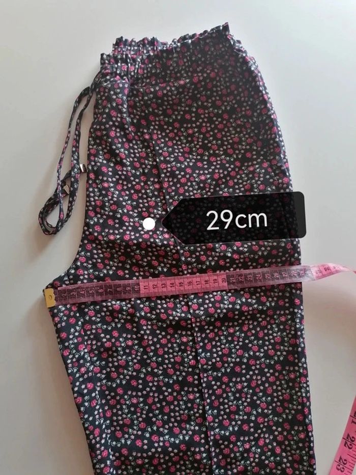 Pantalon polyester noir fleuri 36 Kiabi - photo numéro 12