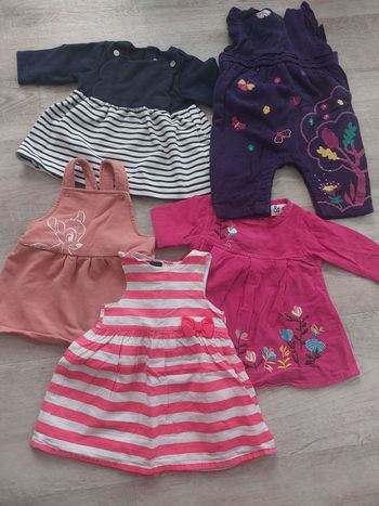 Lot de 4 robes +combi 3Mois