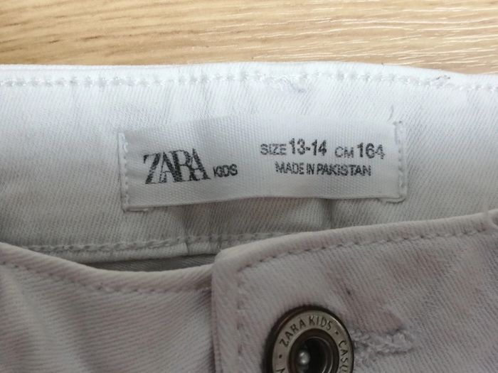Jean Taille Haute blanc Zara 13-14 ans - photo numéro 2