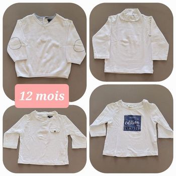 Lot de 4 hauts - 12 mois