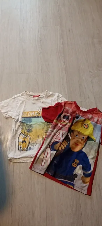 Lot de 2 tee shirt taille 6 ans manches courtes