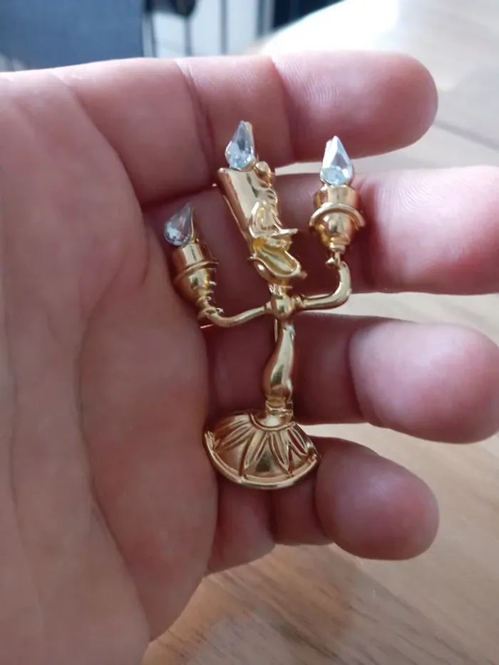 Broche lumière la belle et la bête