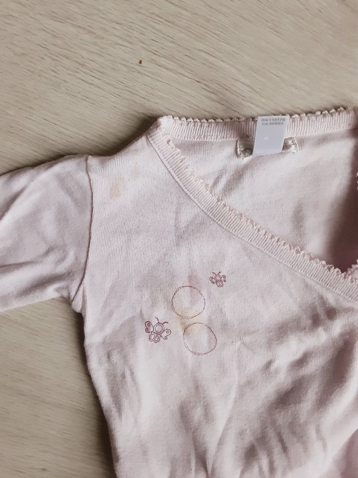 Vêtement bébé fille body manches longues Obaïbi 3 mois - photo numéro 2