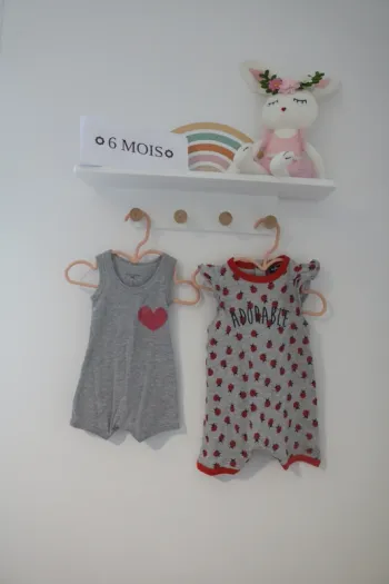 Lot barboteuses été fille 6 mois