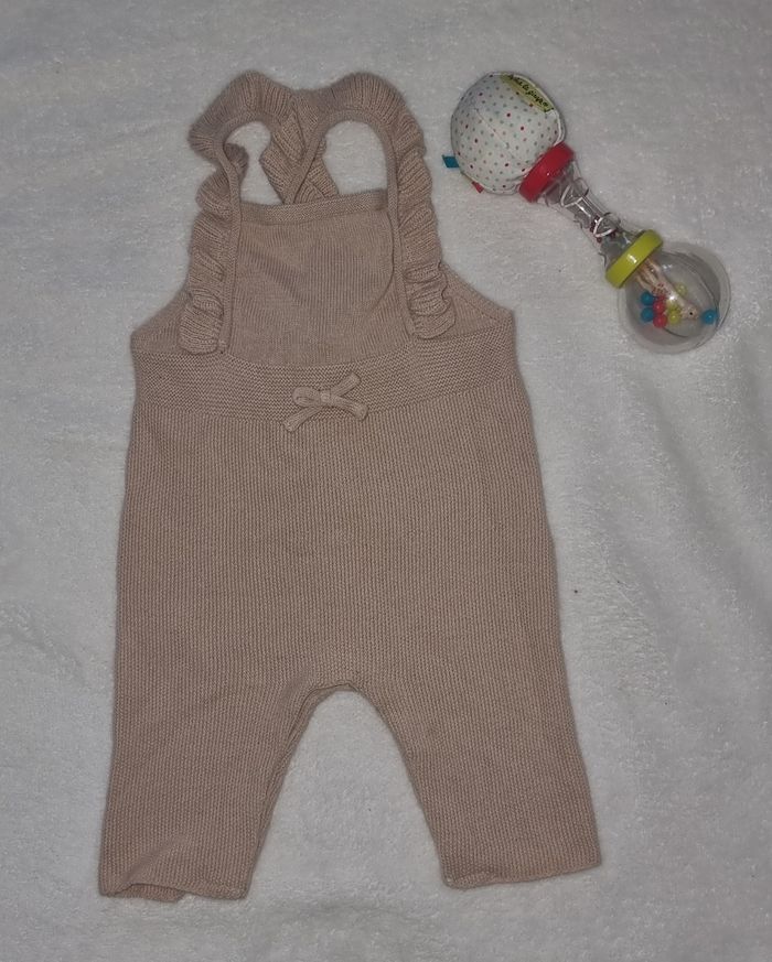 Salopette maille bébé 1 mois
