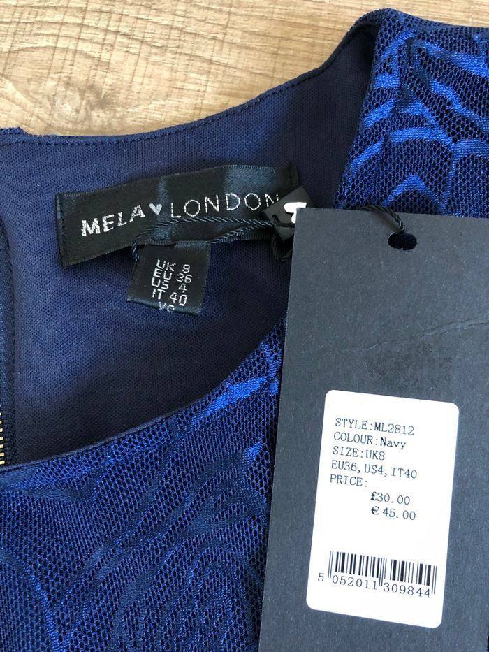 Robe bleue marine neuve sans manches Mela London taille 36 (valeur 45€) - photo numéro 9