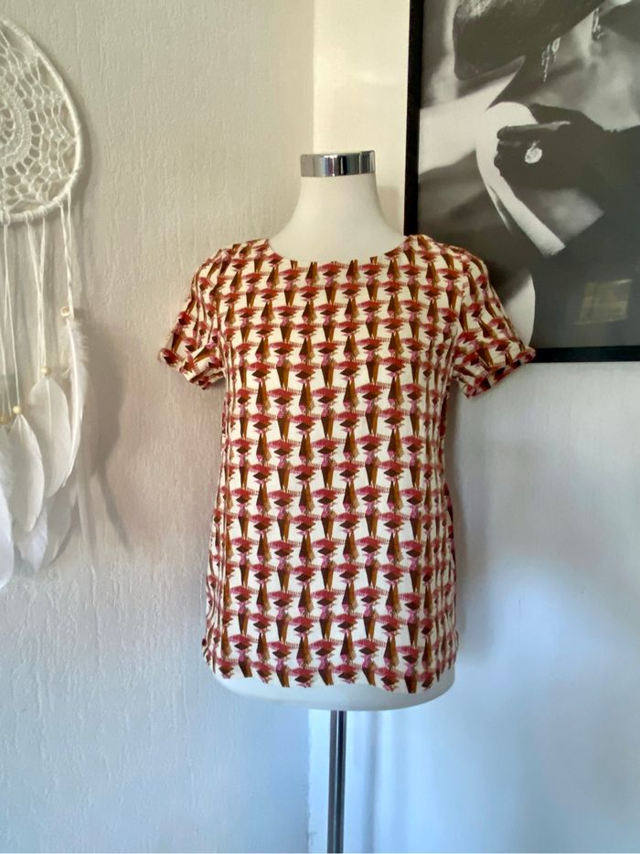 Blouse style wax T36 Promod contient du lin