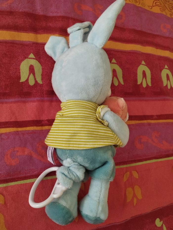 Doudou ours musical et son doudou  pommette - photo numéro 2