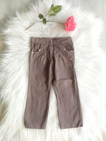 Pantalon fille velours mi-saison Orchestra 3 ans coloris taupe