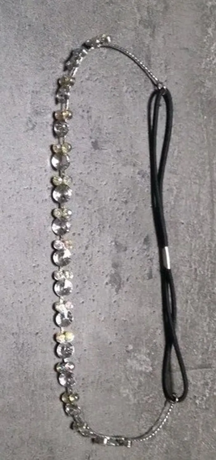Headband /serre-tête élastique tape à l'oeil "strass" neuf