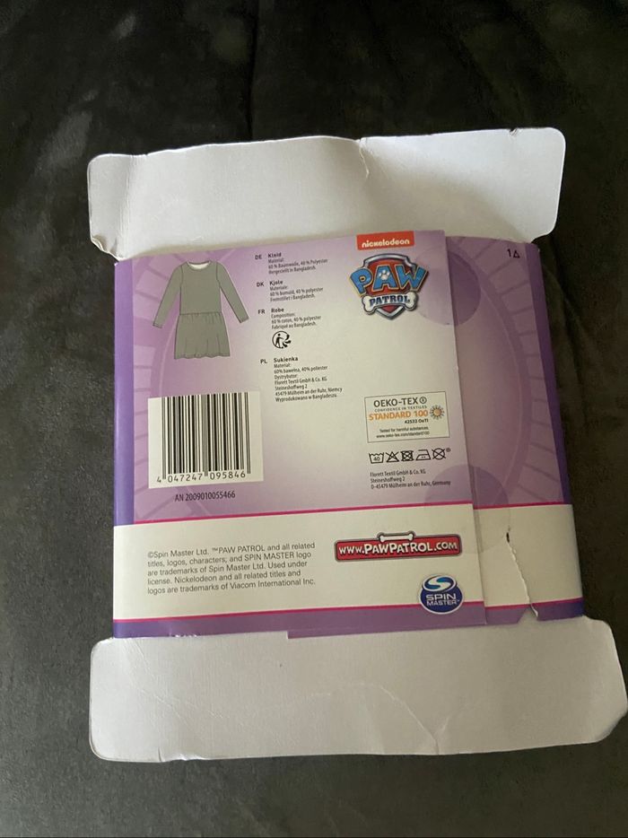 Robe paw patrol neuve 1/2 ans - photo numéro 2