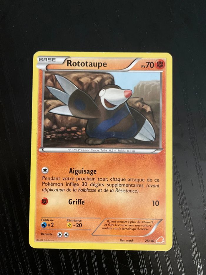 Carte Pokémon Rototaupe 25/30