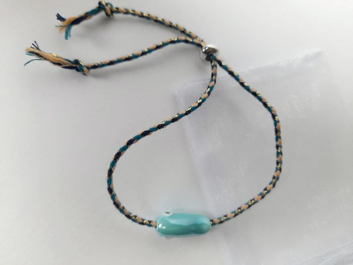 Bracelet poisson vert d eau