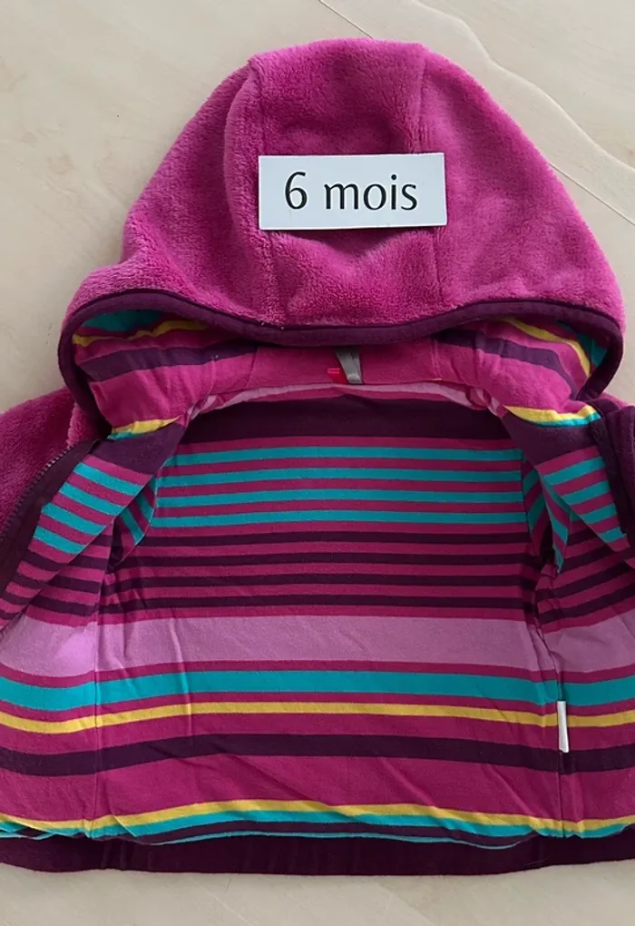 Veste à capuche polaire fille 6 mois - photo numéro 5