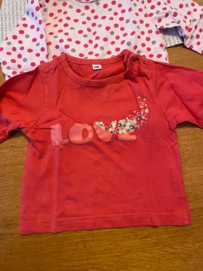 8 tshirts à manches longues fille 12 mois - photo numéro 7