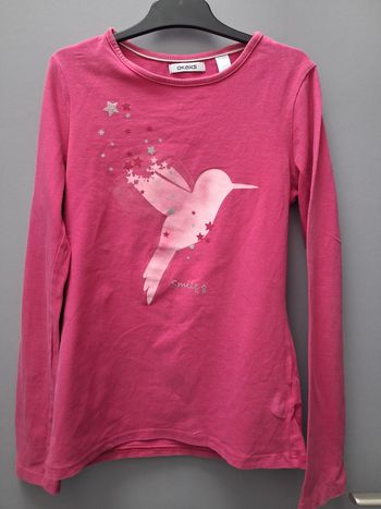 T-shirt rose fuchsia - 10 ans