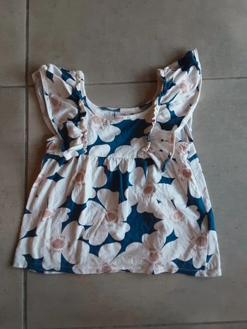 Chemise été fleurs T. 5 ans neuf