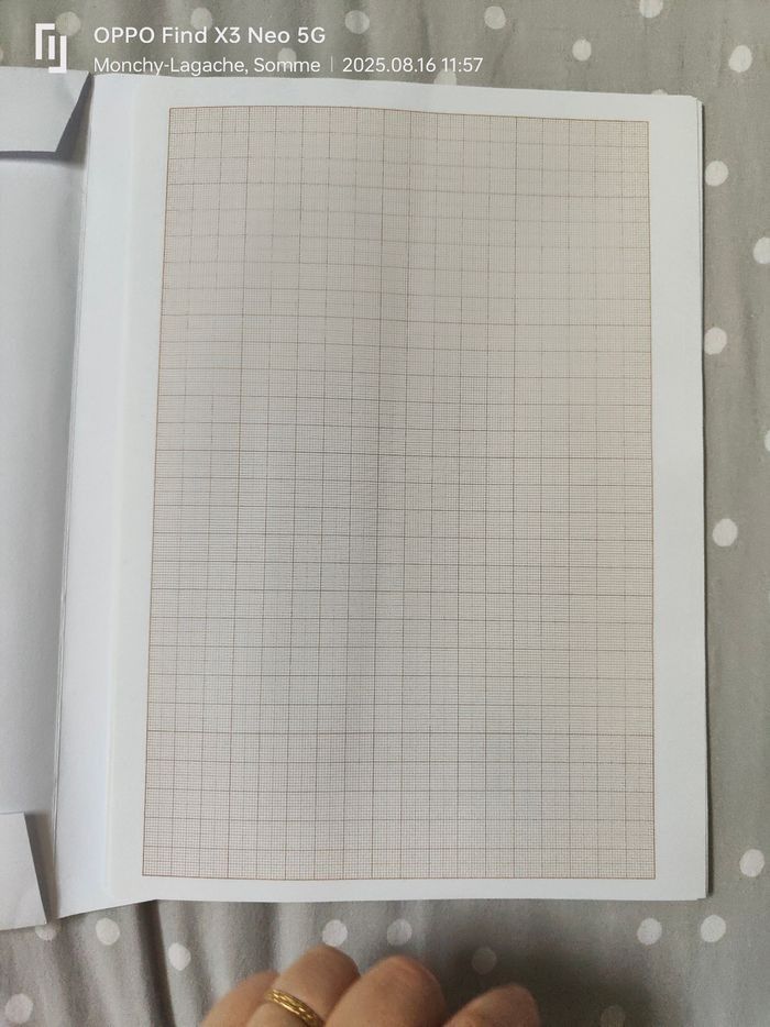12 feuilles A4 21x29,7cm 90g/M2 papier millimétré - photo numéro 5