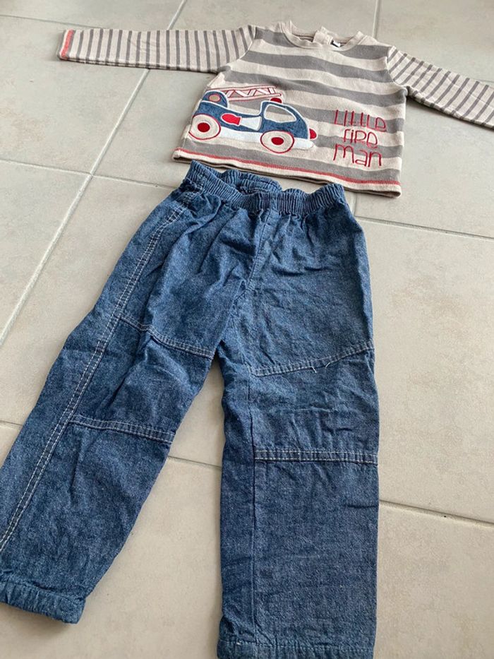 Ensemble polo + pantalon bébé garçon 24 mois 2 ans - photo numéro 2