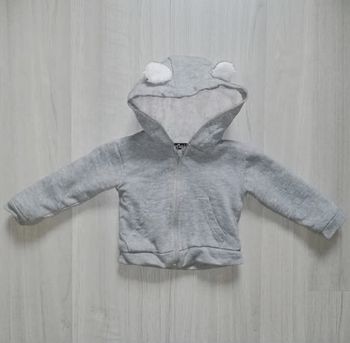 Gilet zippé gris pailleté avec oreilles Influx - 6 mois (68 cm)