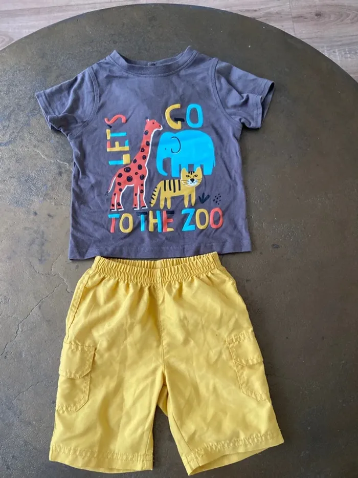 Ensemble short t-shirt 23 mois été