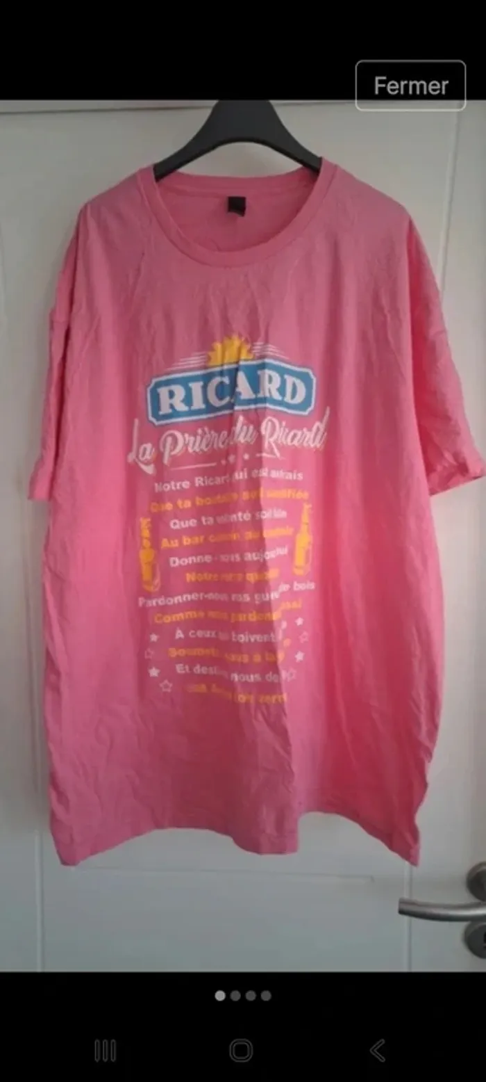 T shirt publicitaire Ricard 2XL