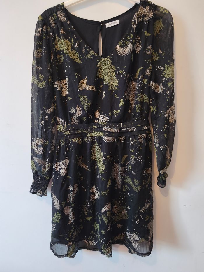 ROBE CACHE CACHE NOIRE ET VERTE - photo numéro 3