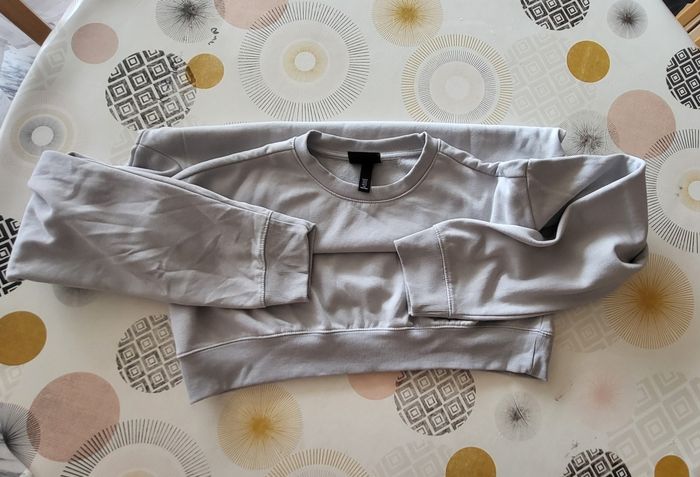 H&M Sweat ML TEurM - Gris-Regular Fit-Col Rond en TBE - photo numéro 8
