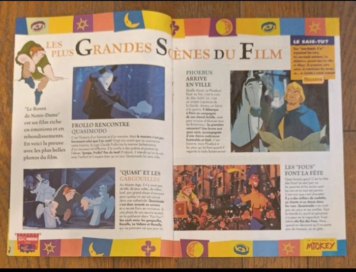 Livret le Bossu de notre dame + 5 fiches mickey vintage - photo numéro 5