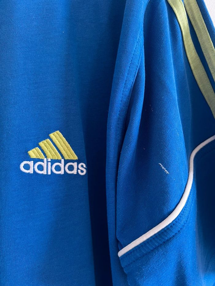 Polo de sport Adidas vintage taille L couleur bleu & vert. - photo numéro 5
