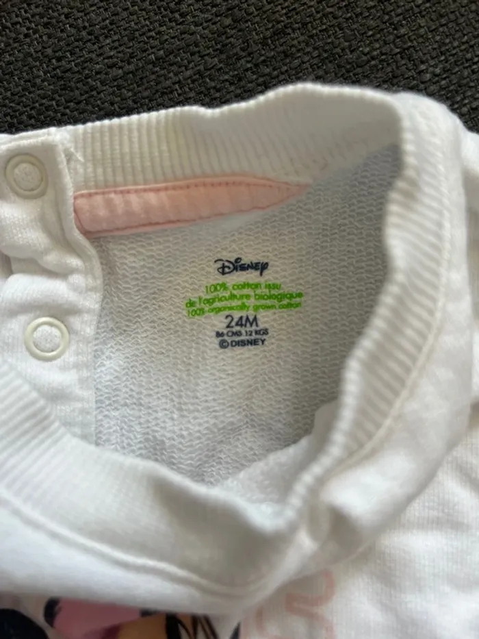 Sweat Minnie bébé fille, Disney baby, blanc 24 mois - photo numéro 4