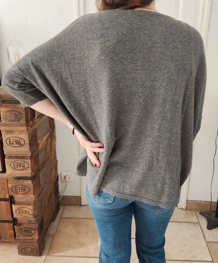 Pull fin gris Tex Oversize S (105) - photo numéro 2
