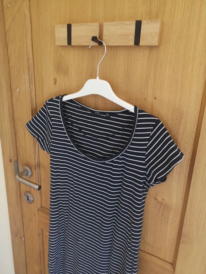Robe marine Kiabi ligné en bleu marine et blanc M - photo numéro 3