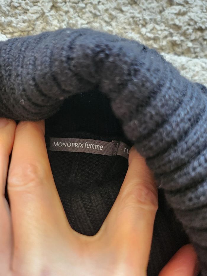 Pull poncho taille unique col roulé - photo numéro 7