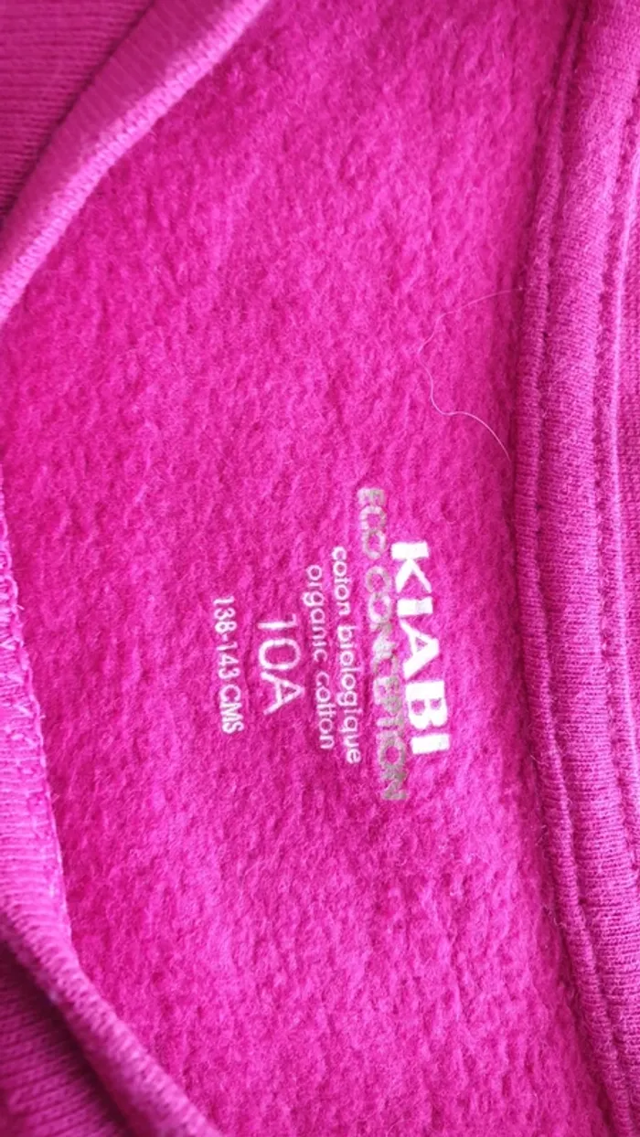 Sweat fuchsia licorne 10 ans - photo numéro 3