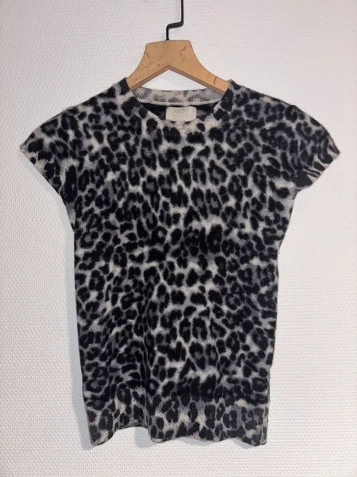 Pull en cachemire léopard