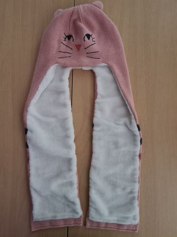 Bonnet/echarpe fille 9/12 mois